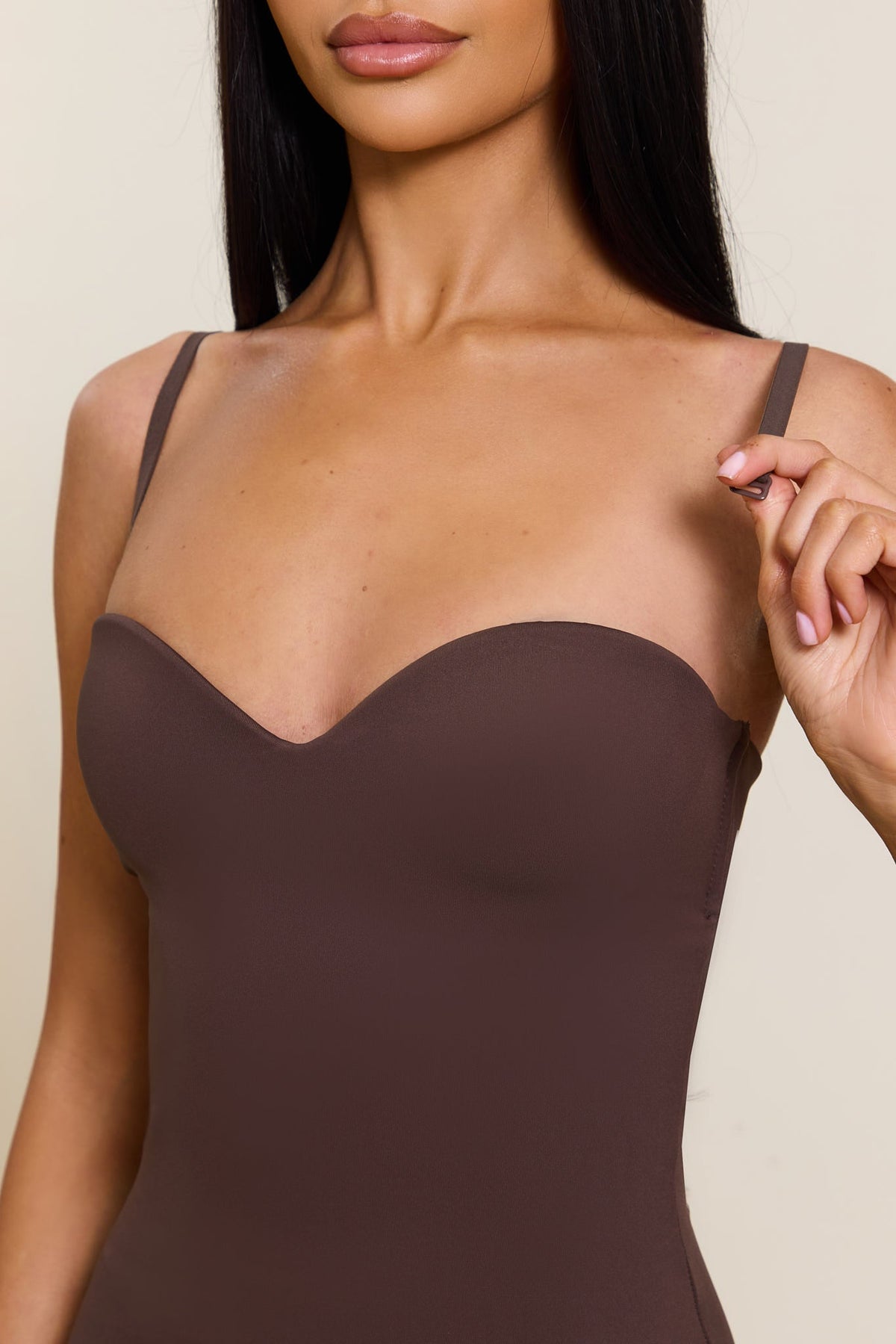 Women's Cocktail Cutout Back Mini Dress - Brown