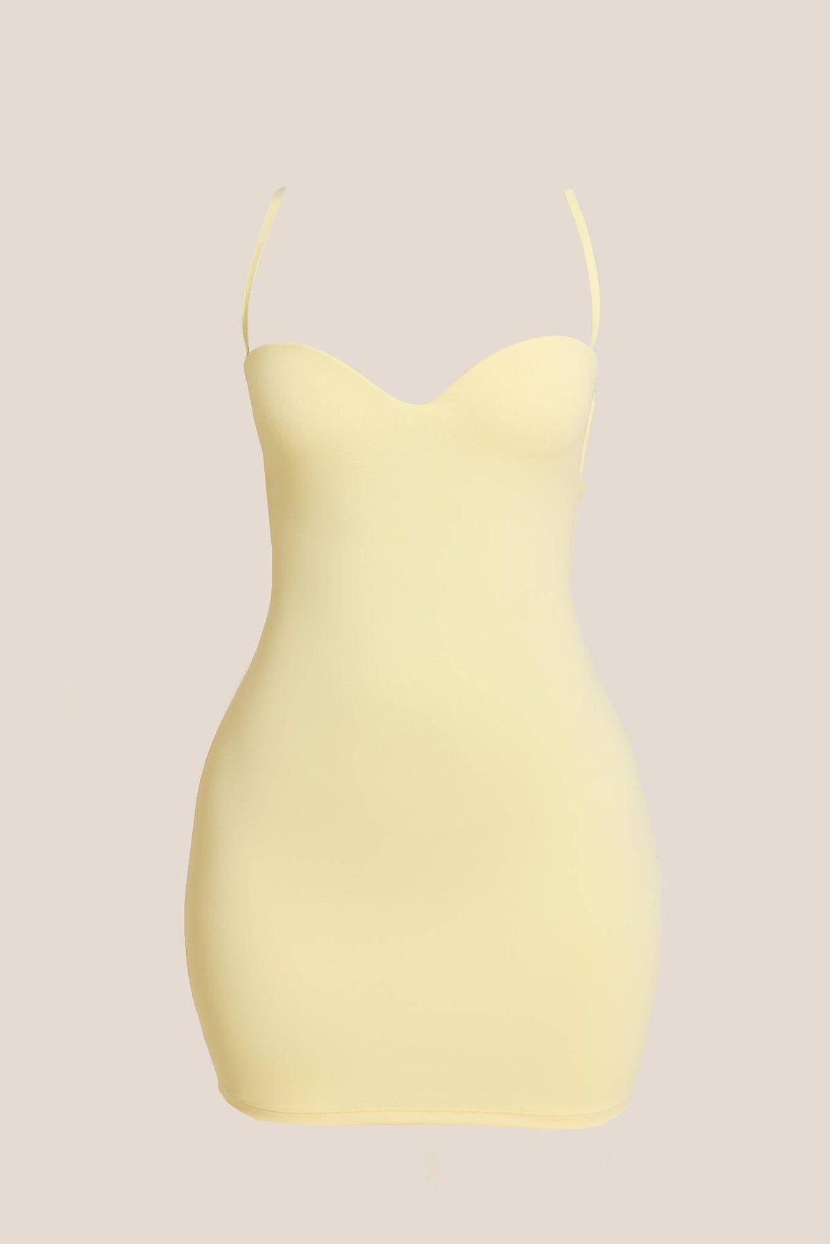 Women's Cocktail Cutout Back Mini Dress - Butter Yellow
