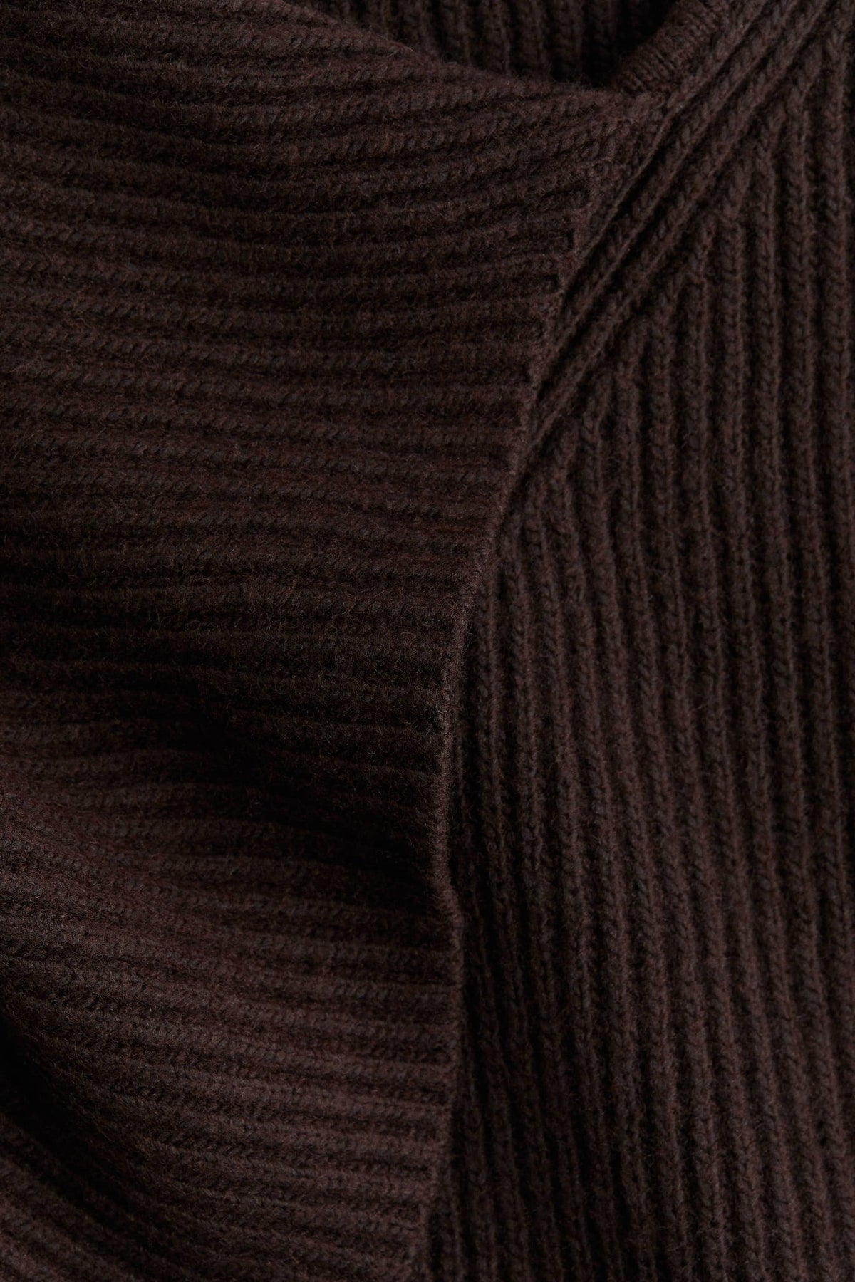 Women's Cowl Neck Oversized Knit Sweater - Chocolate Brown