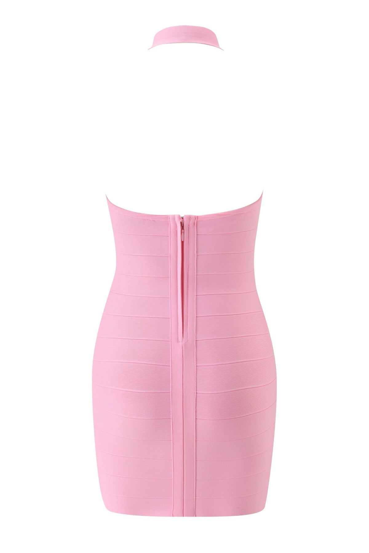 Women's Date Night Halter Bandage Mini Dress - Pink