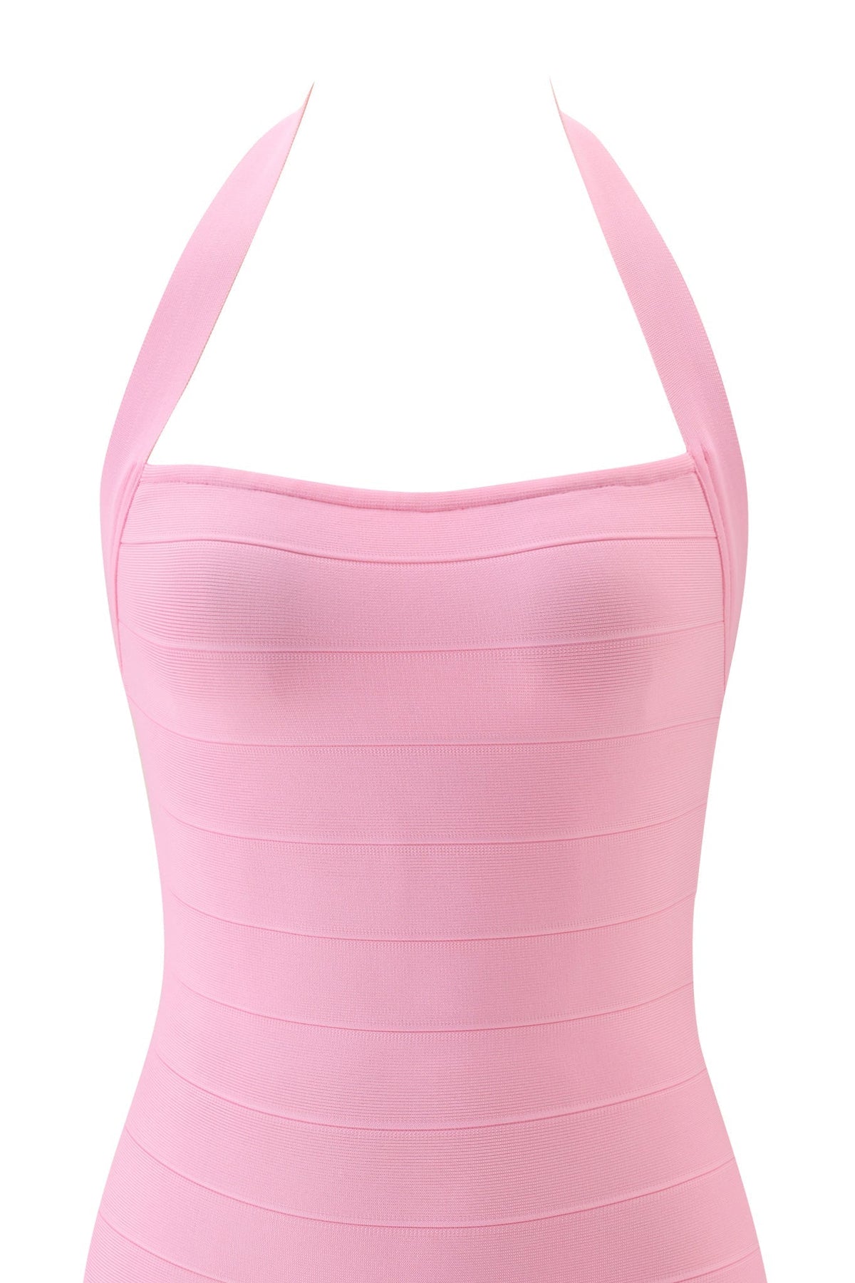 Women's Date Night Halter Bandage Mini Dress - Pink