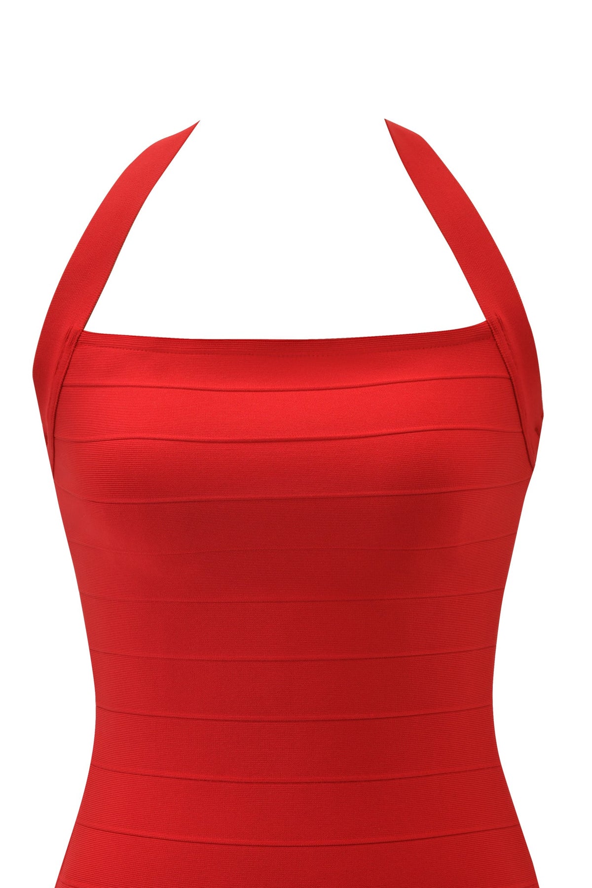 Women's Date Night Halter Bandage Mini Dress - Red