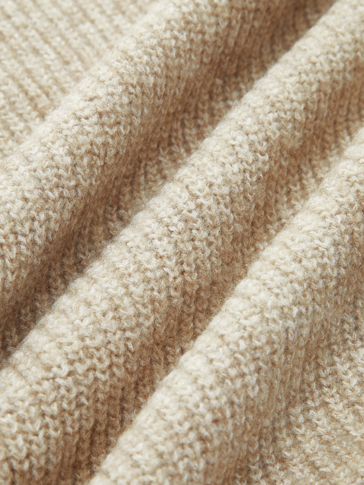 Women's Wool-Blend Quarter-Zip Sweater and Pants Set - Oatmeal
