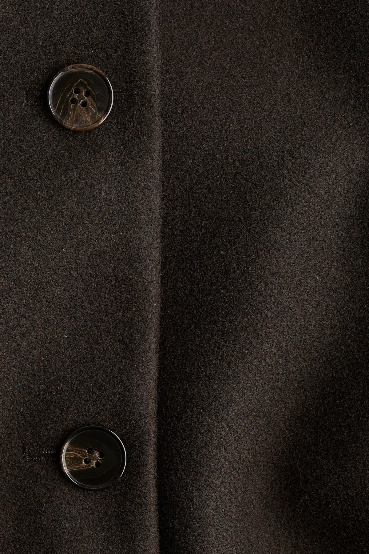 Women's Woven Shawl Collar Long Coat - Dark Brown