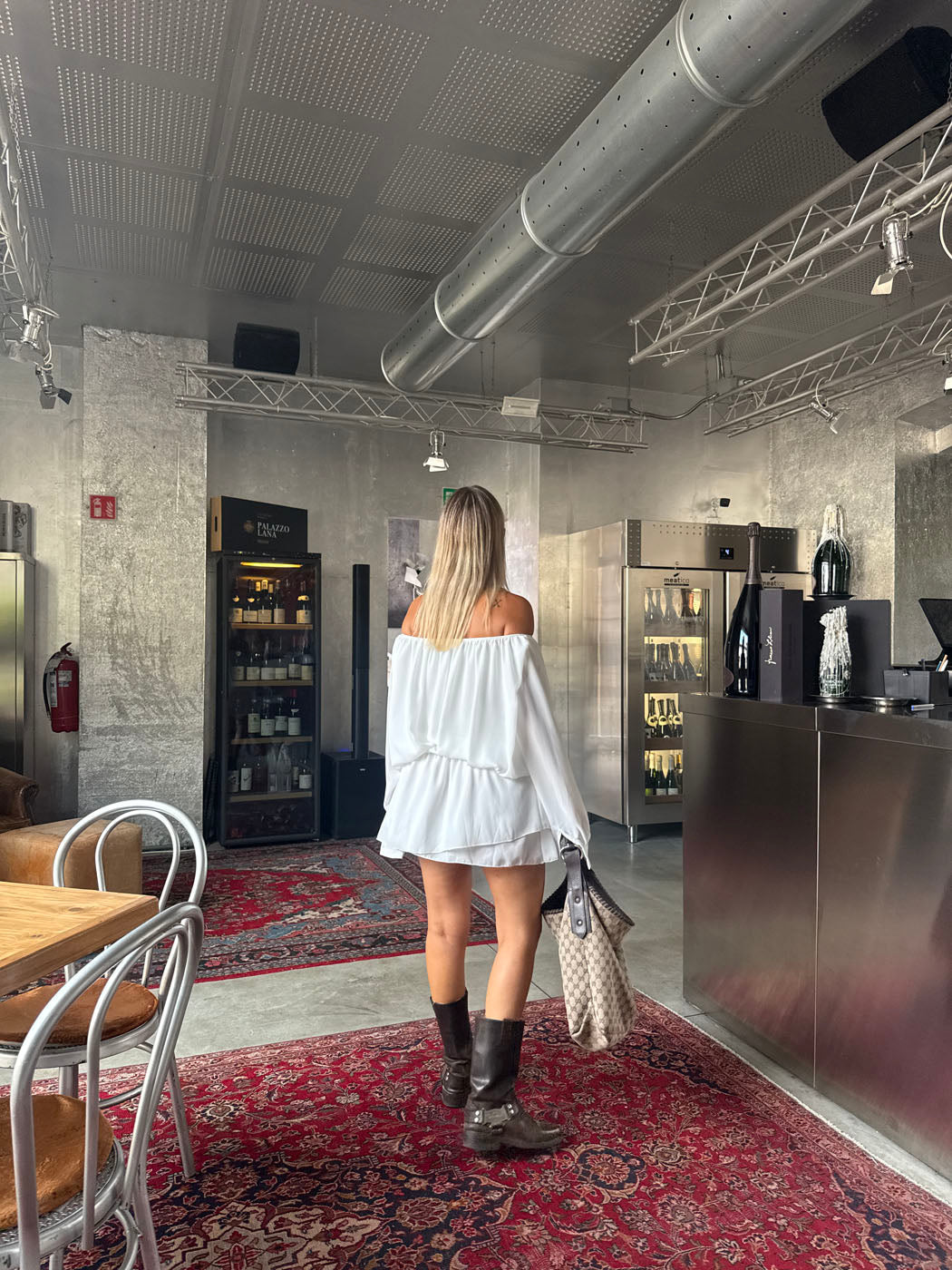 Women's Summer Off Shoulder Long Sleeve Mini Dress