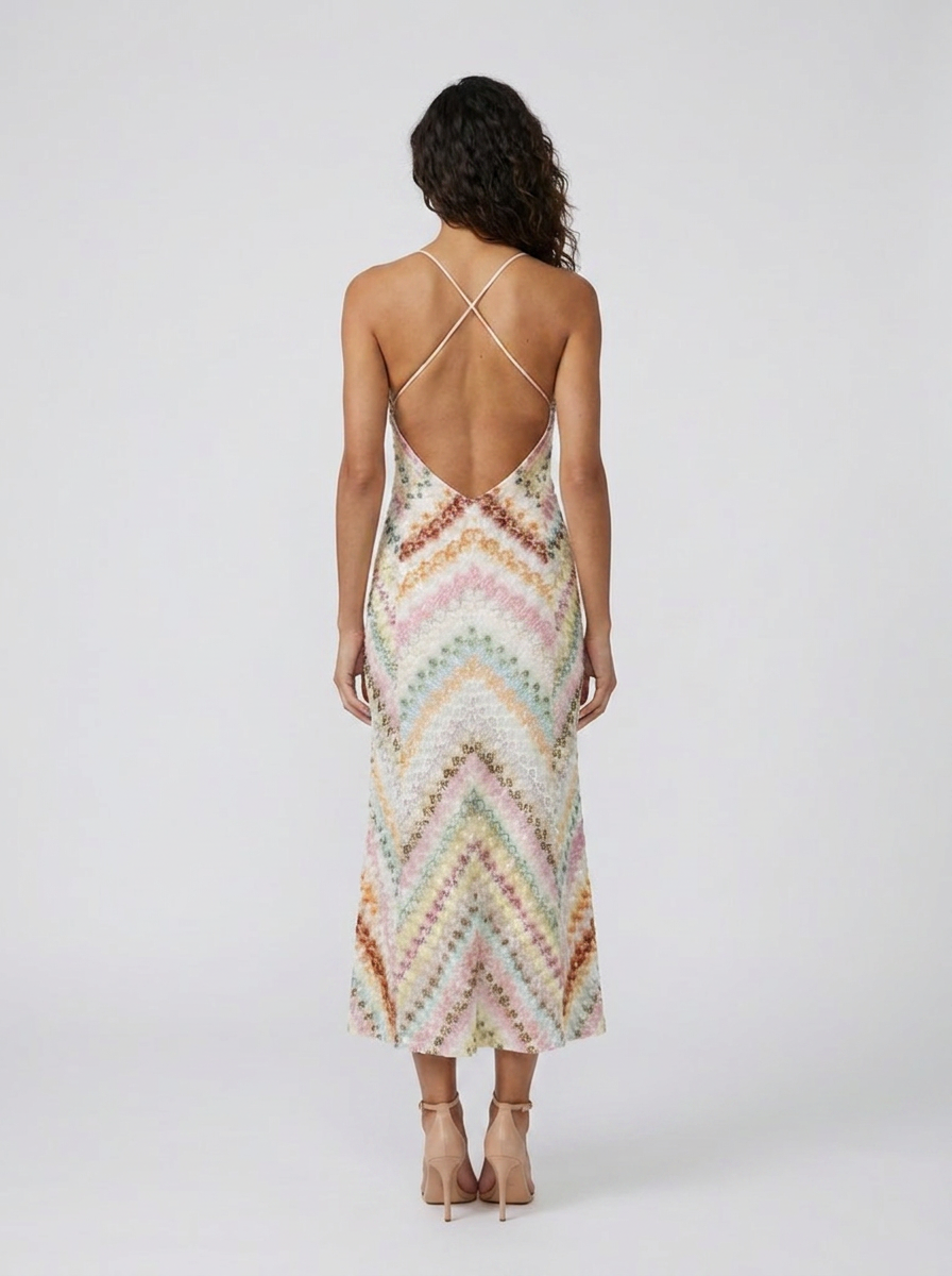 Open Back Maxi Dress - back