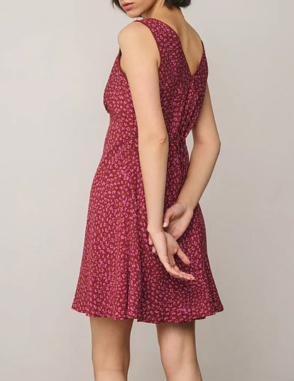 Print Babydoll Mini Dress