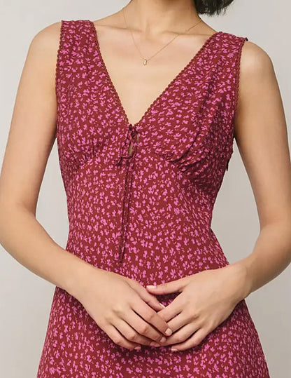 Print Babydoll Mini Dress