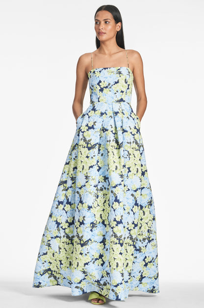 Print Formal Gown - GARDEN CLUB