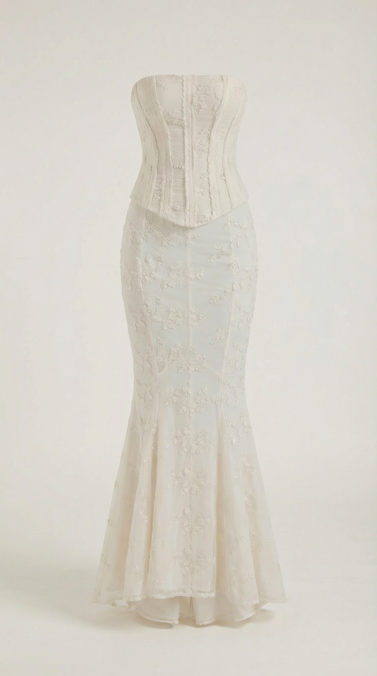 Strapless Corset Lace Maxi Dress