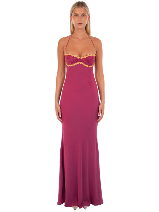 Sweetheart Warm Pink Maxi Dress