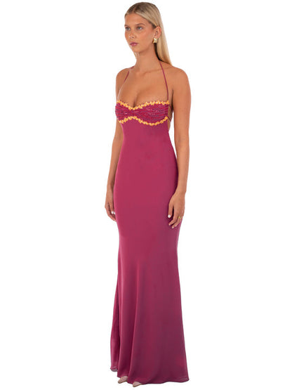 Sweetheart Warm Pink Maxi Dress - Pink