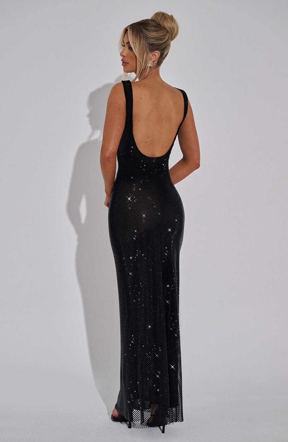Wedding Guest Maxi Dress - Black, back