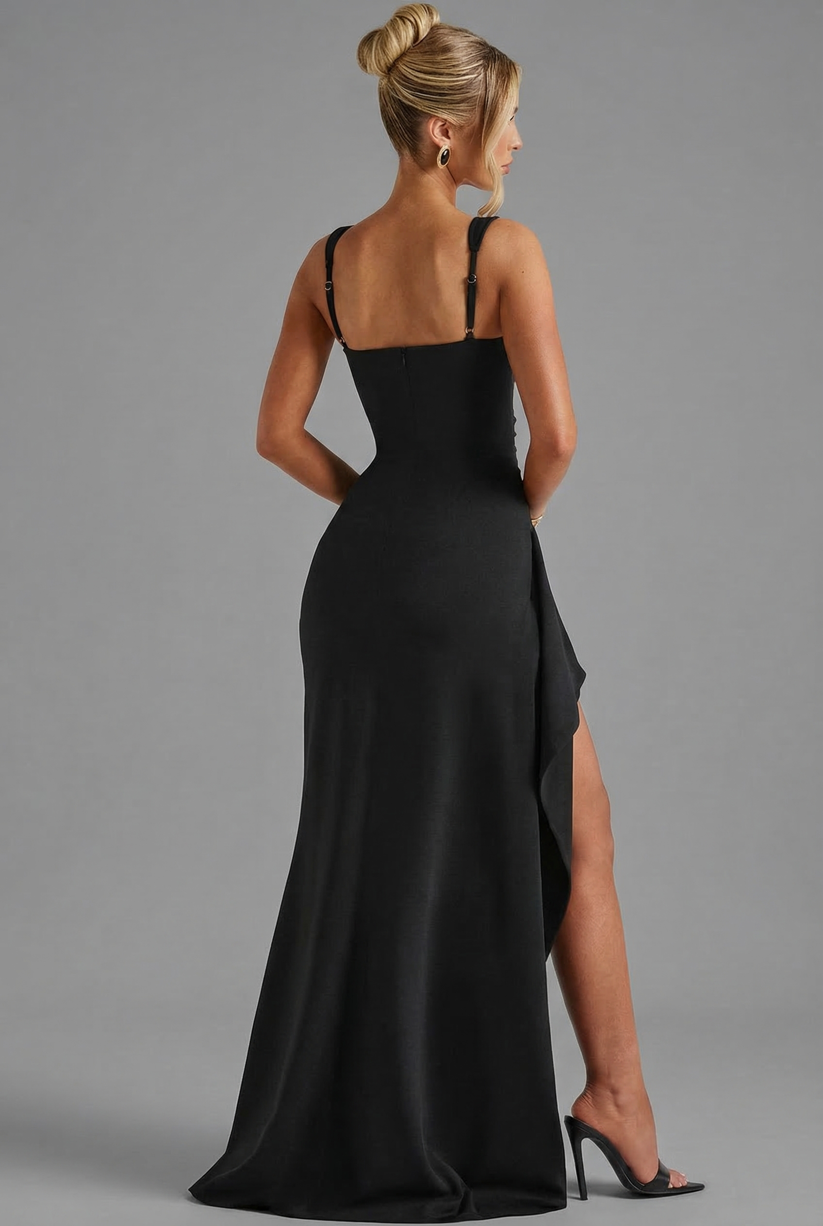 Women's Formal Square Neck Slit Maxi Dress - product image 2