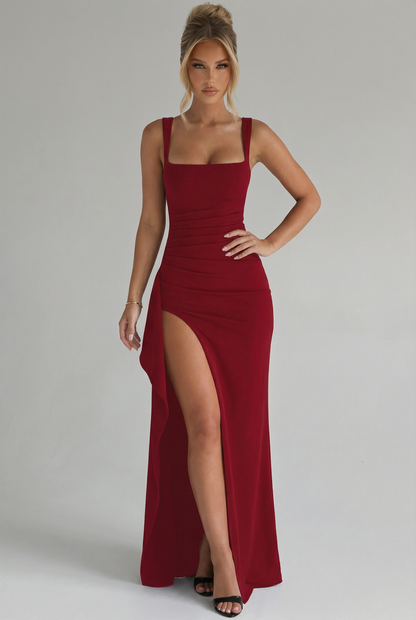 Women's Formal Square Neck Slit Maxi Dress - product image 5