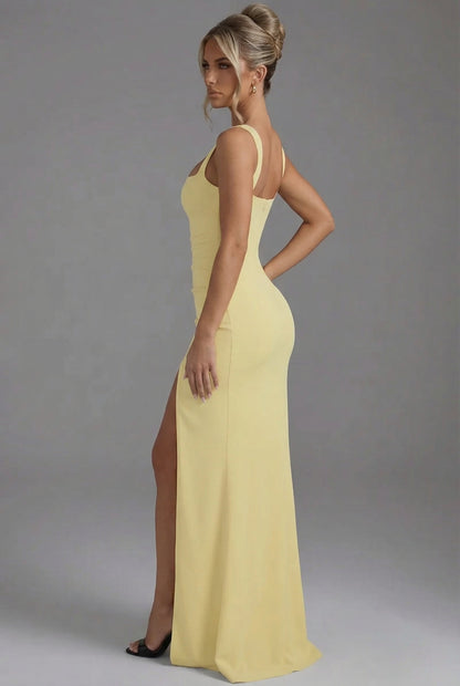 Women's Formal Square Neck Slit Maxi Dress - product image 9